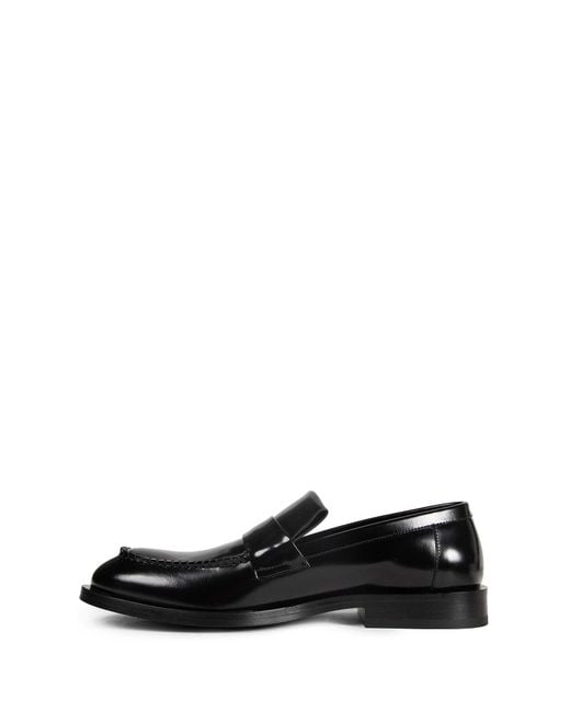 Jil Sander Black Leather Loafers for men