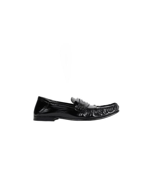 Marni Black Leather Tassel Loafers for men