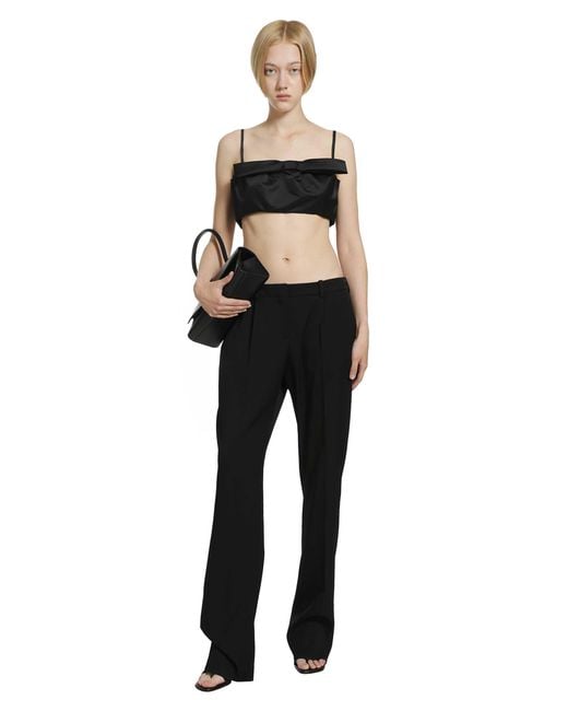 Givenchy Black Cropped Top With Bow