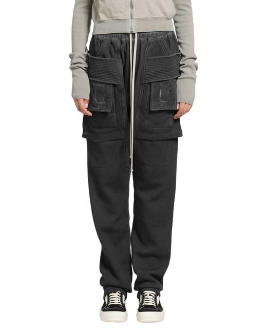 Rick Owens Black Tower Creatch Cargo Drawstring