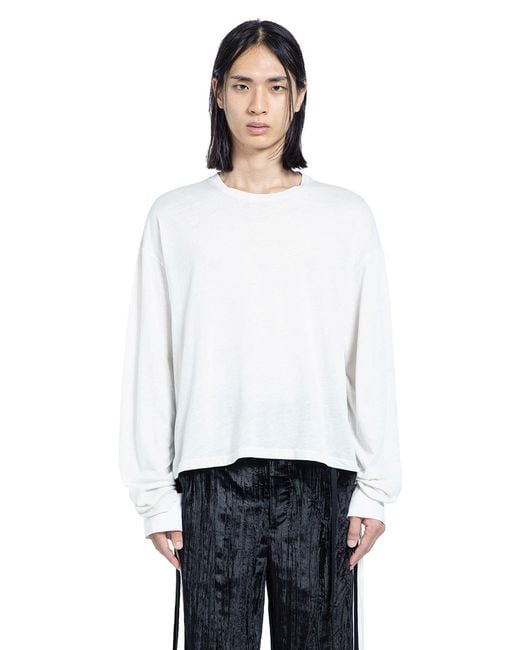 Ann Demeulemeester Emiliuis Sketch Print Long Sleeve T-Shirt in