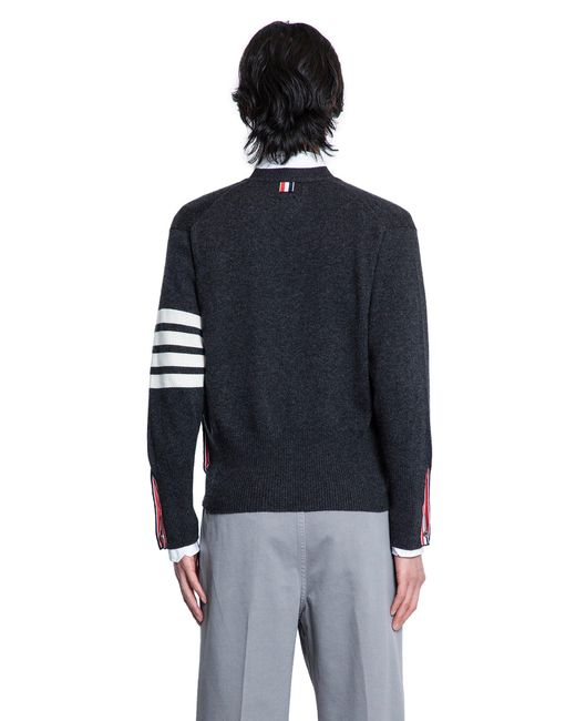 Thom Browne Black Classic Short-Bar Cardigan for men