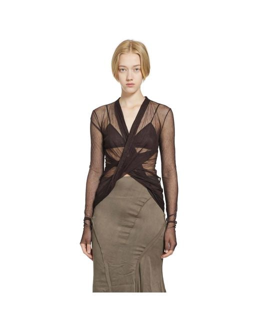 Yehuafan Brown Knotted Top