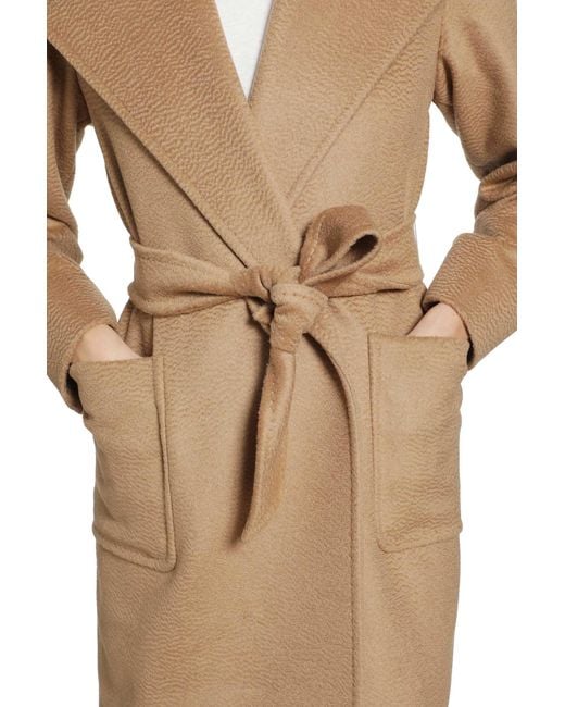 Max Mara Natural Camel Robe Coat