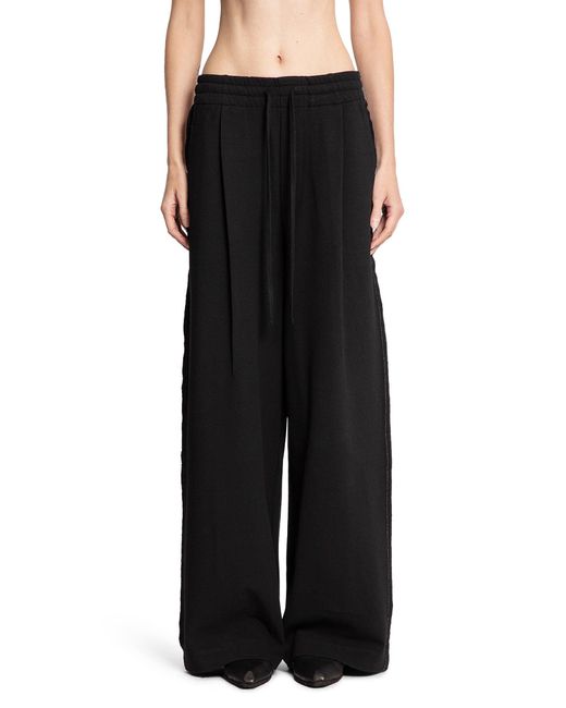 Thom Krom Black Pleated Wide Leg Sweatpants