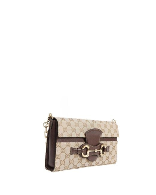 Gucci Natural Horsebit Ristretto Medium Shoulder Bag