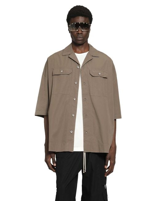 Rick Owens Brown Temple Magnum Tommy Shirt for men