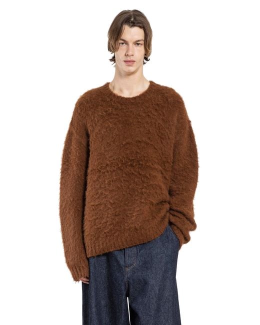 Uma Wang Brown Top A Maniche Lunghe for men