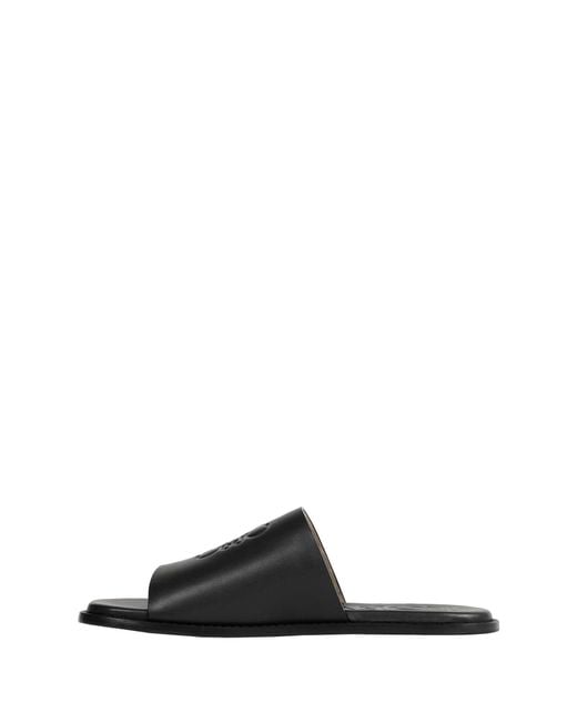 Loewe Black Flex Anagram Slides for men