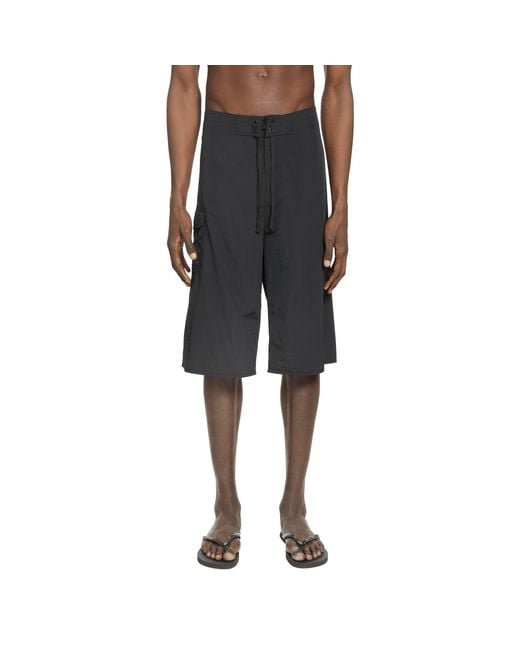 ERL Black Long Swim Shorts for men