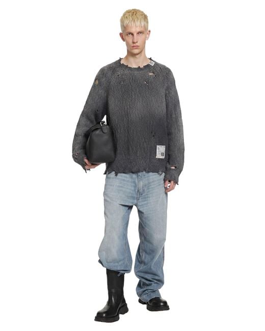Maison Mihara Yasuhiro Purple Sun Faded Like Sweater for men