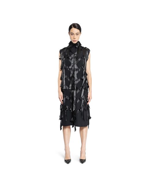 Prada Black Sablé Dress With Bows