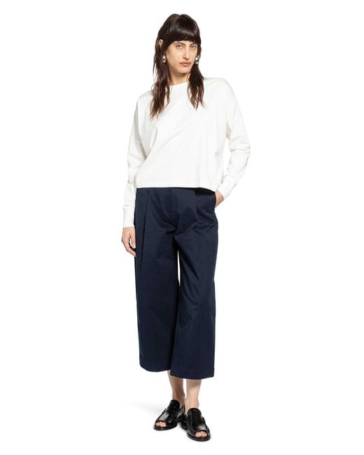 Studio Nicholson White Loop Long Sleeve T-Shirt