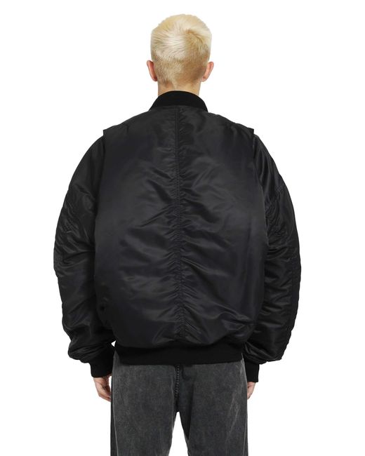Maison Mihara Yasuhiro Black Vest Combined Bomber Jacket for men