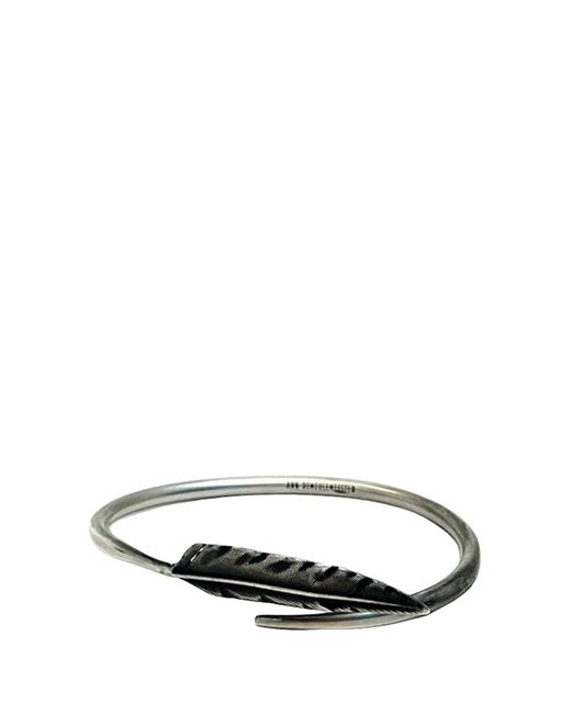 Ann Demeulemeester Metallic Dagvin Feather Bracelet for men