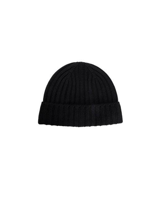 Destin Black Wool Beanie for men