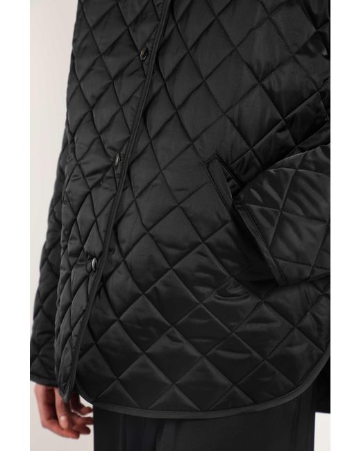 Totême  Black Collared Quilted Jacket