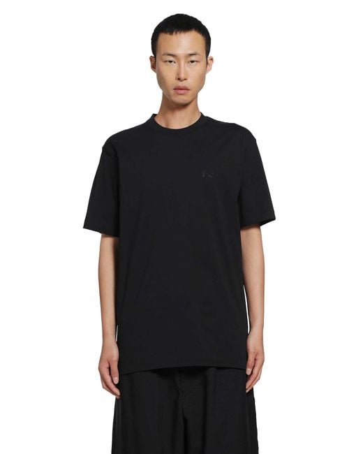 Y-3 Black Regular Short Sleeve Tee for men