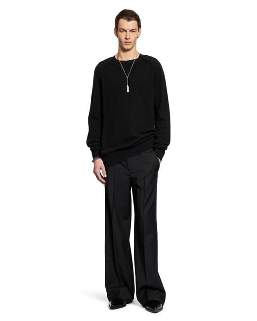 Ann Demeulemeester Black Cyrus Wool Trousers for men