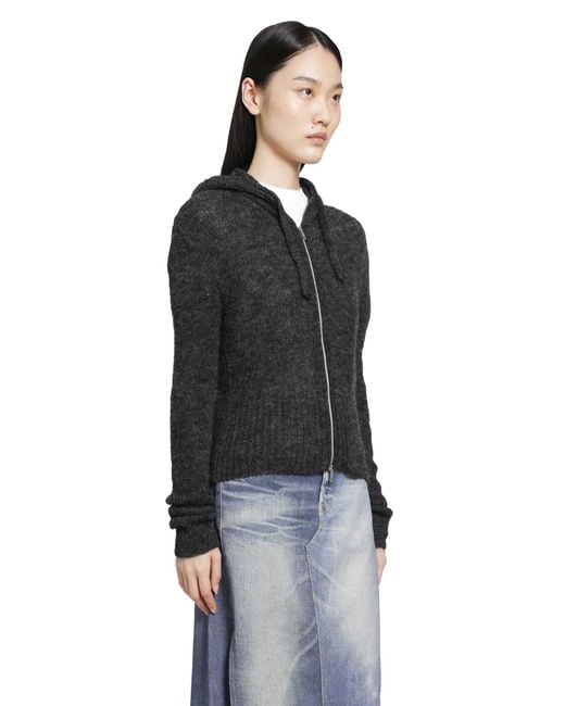 Our Legacy Black Compact Hood Zip-Up Sweater