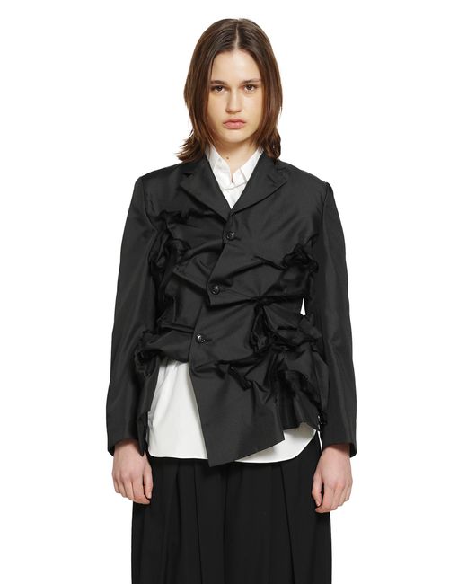 Comme des Garçons Black Gathered Single-Breasted Blazer