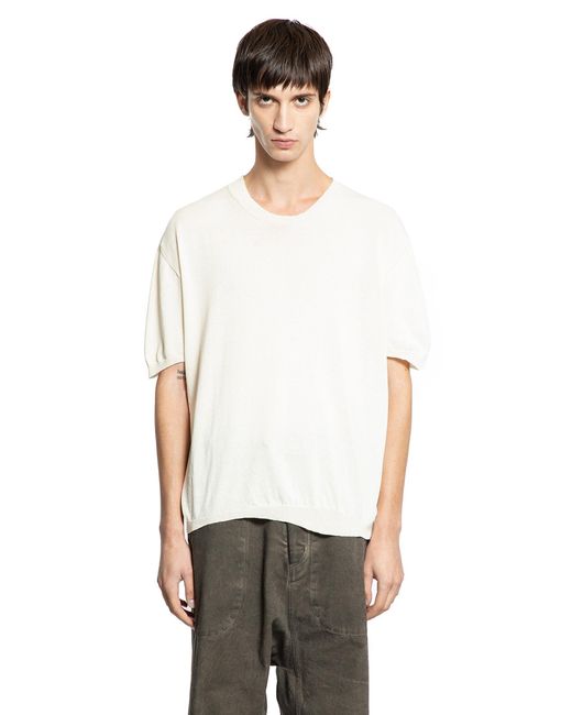 Uma Wang White Short Sleeve Top for men