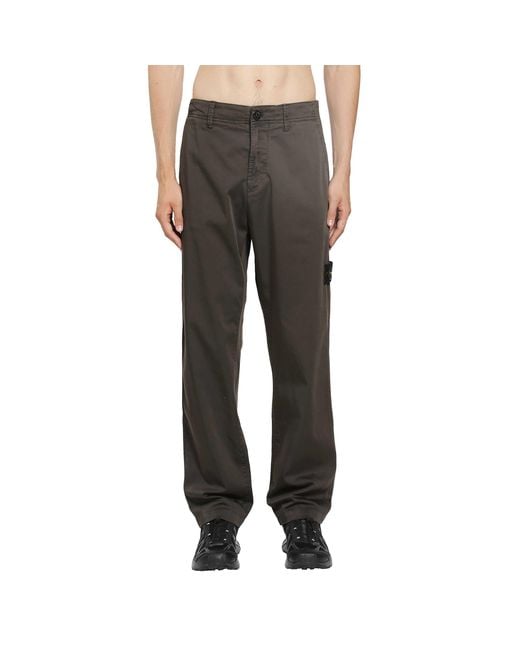 Stone Island Gray 3100012 Stretch Organic Cotton Satin for men