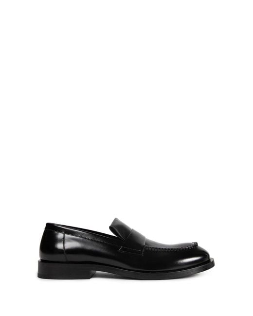 Jil Sander Black Leather Loafers for men