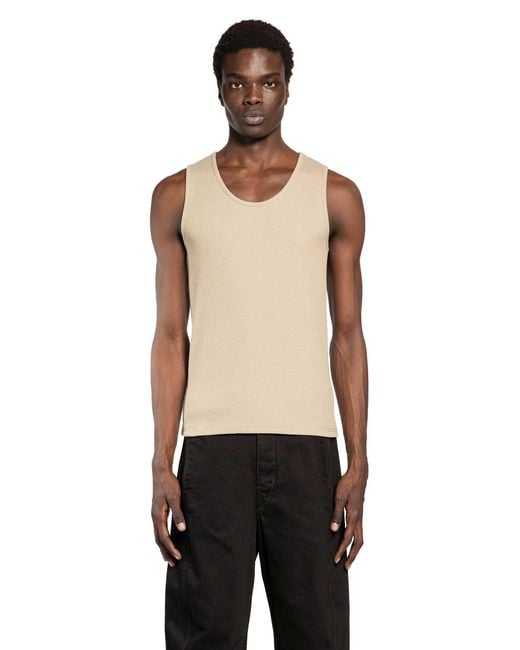 Lemaire Natural Rib Tank Top for men