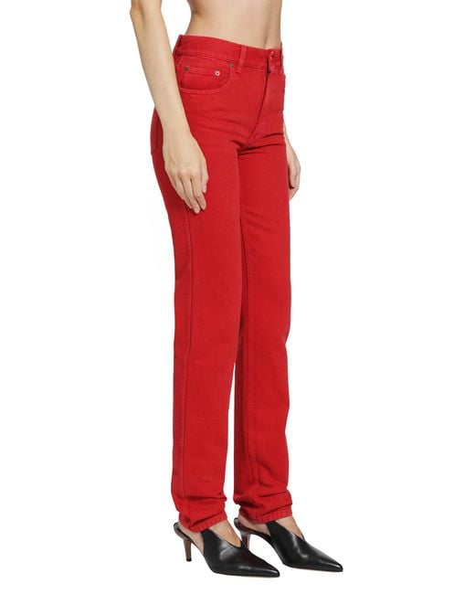 Chloé Red High-Rise Skinny Jeans