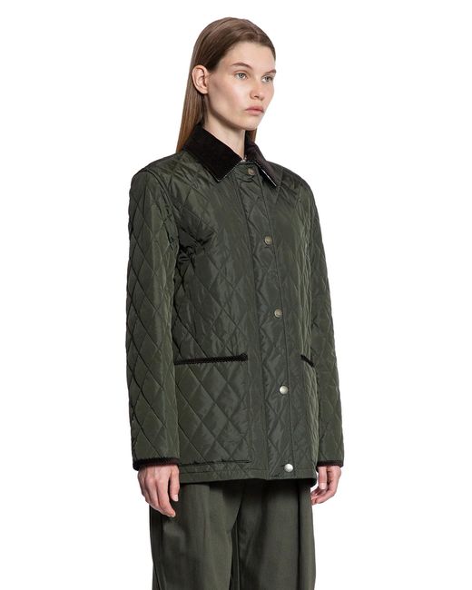 Burberry Green Quilted Nylon Jacket
