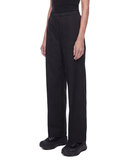 Moncler Black Cotton Poplin Pants