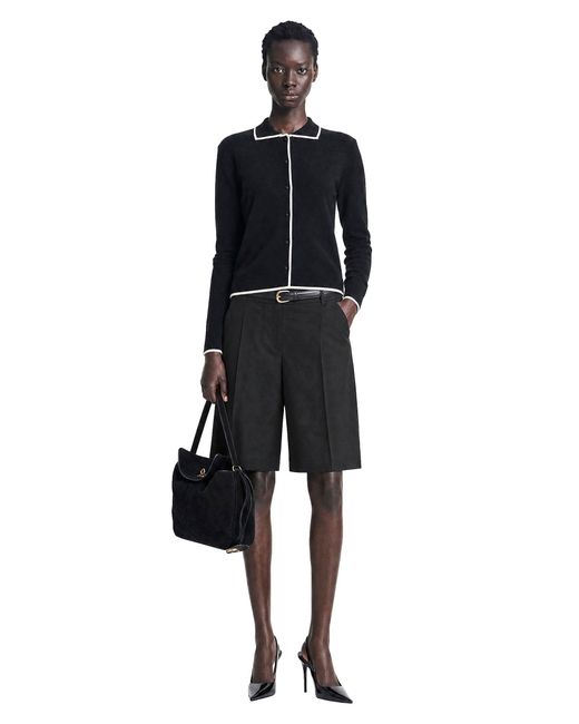 Max Mara Black Woollen Cloth Bermuda Shorts