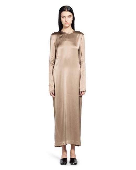 toteme brown silk dress Opalescent Floral Sequined Dress– Teuta Matoshi