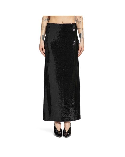 Totême Black Sequin Skirt