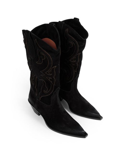 Sonora Boots Black Yuma Suede Ankle Boots