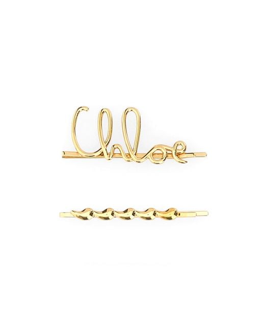 Chloé Metallic Hair Clips Set