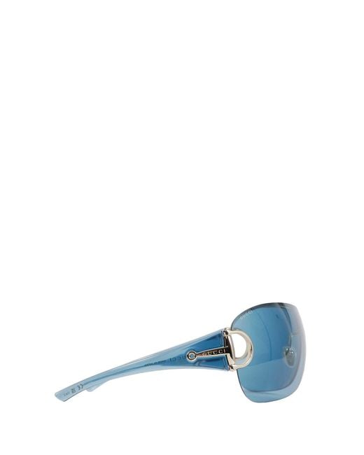 Gucci Blue Frameless Mask Sunglasses