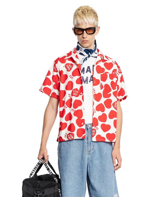Human Made Red Heart Aloha Shirt for men