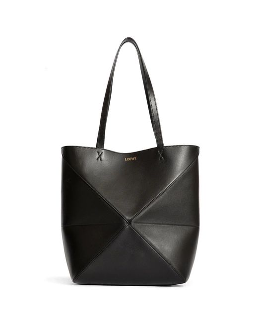 Loewe Black Medium Puzzle Fold Tote