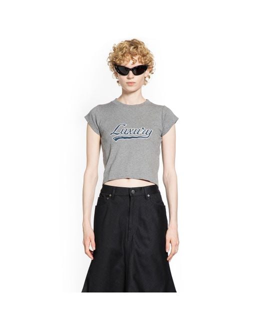 Balenciaga Black Luxury Script Shrunk T-shirt