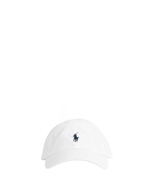 Polo Ralph Lauren White Pony Twill Sports Cap for men