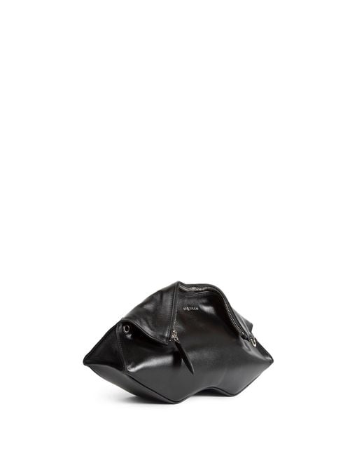 Alexander McQueen Black Manta Clutch