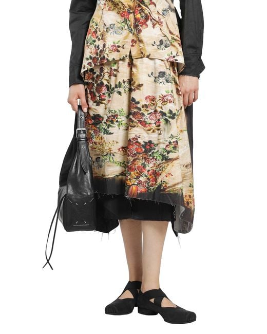 IA London Black Margaret Gathered Midi Skirt