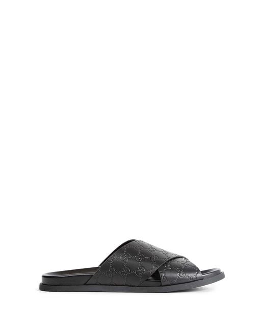 Gucci Black Rhein Criss-Cross S Gg Slip-On for men
