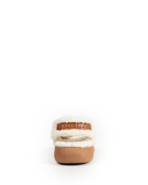 Moon Boot Pink Shearling Sandals