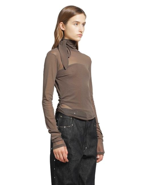 Lemaire Brown T-Shirts & Tank Tops