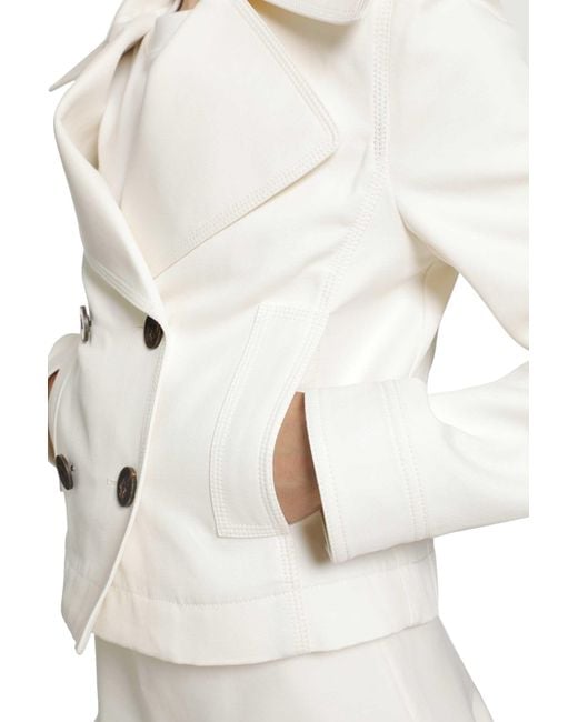 Burberry White Cropped Cotton Jacket