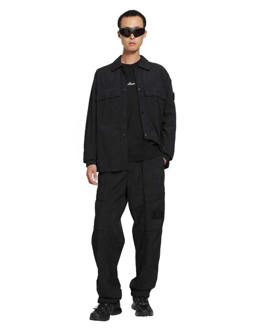 Stone Island Black 1200044 Overshirt for men