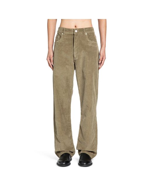 Studio Nicholson Green Riso Corduroy Pants for men